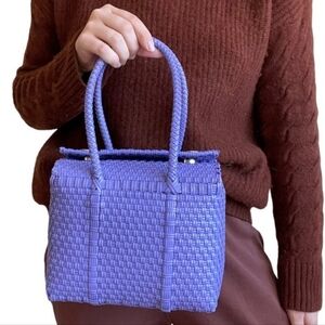 Purple Plastic Woven Bag